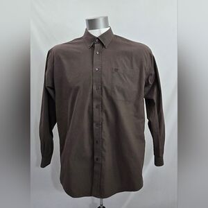 Cinch Dress Shirt Mens Size XL Button Up Checkered Long Sleeve
